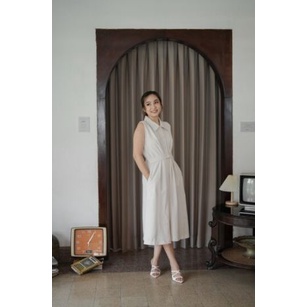 MAVEN x Ame Gonta - Aliyaa Dress Sleeveless in Pearl White