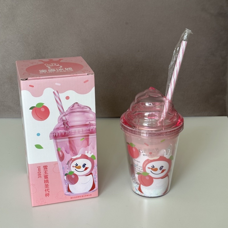 Tumbler Mixue Ice Cream Pink Botol Minum Mixue Pink