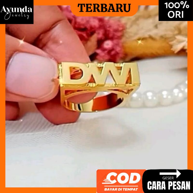 Cincin Nama titanium Model Eropa Cincin Custom Cincin Berlian