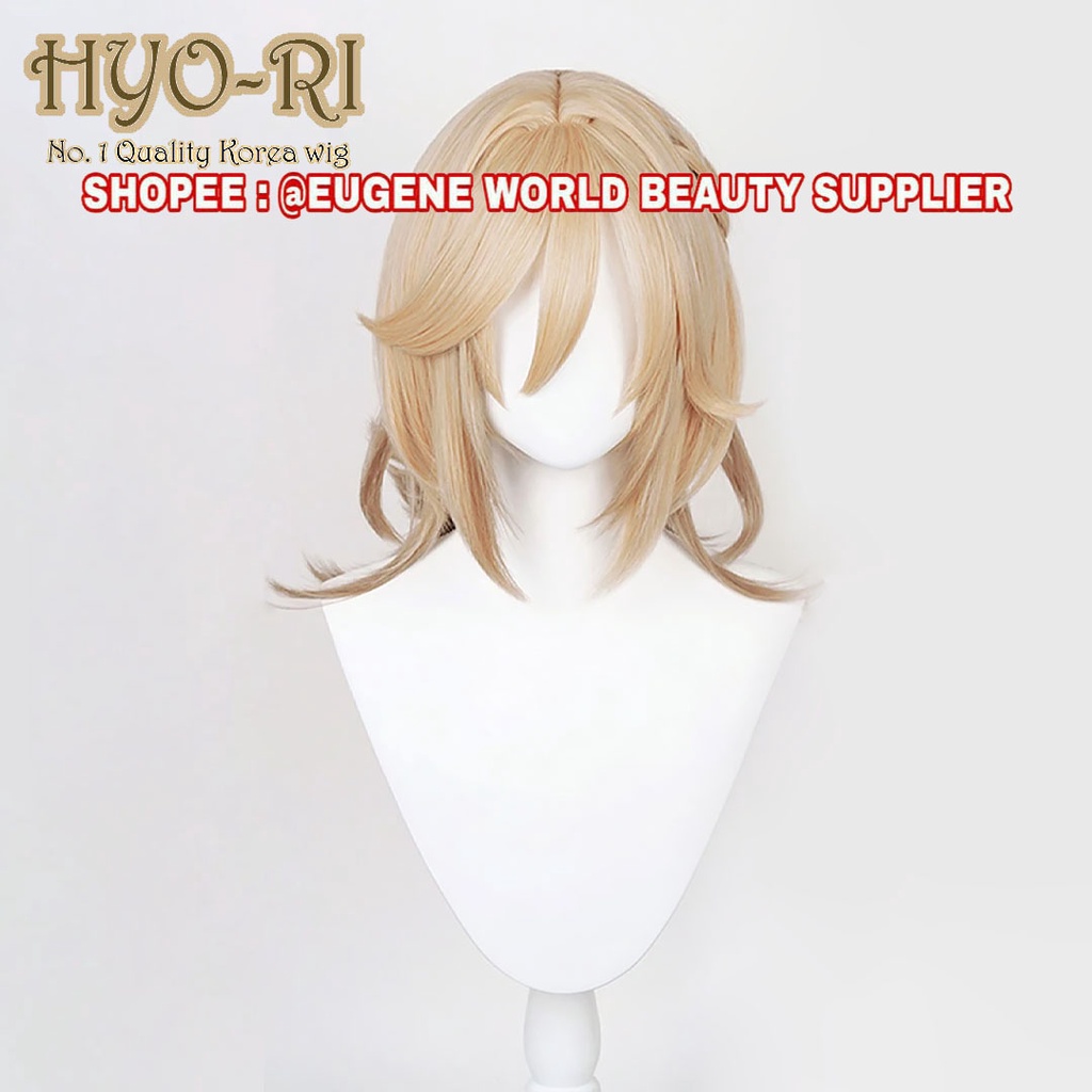READY STOCK - WIG KAVEH WIG COSPLAY GAME GENSHIN IMPACT WIG COWO COWOK PRIA PENDEK LURUS PONI DEPAN 