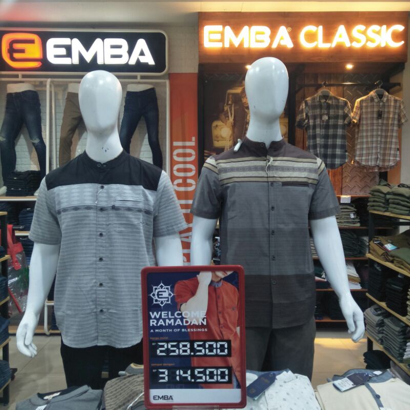 EMBA kemeja koko original / kemeja krah shanghai / baju muslim by emba original motif terbaru