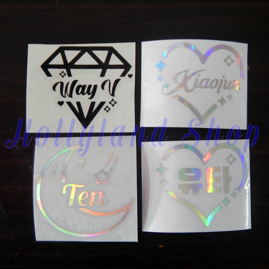 

Sticker Cutting NCT127 NCT Dream WayV Member Nama Hangeul Lightstick (2pcs) Unofficial