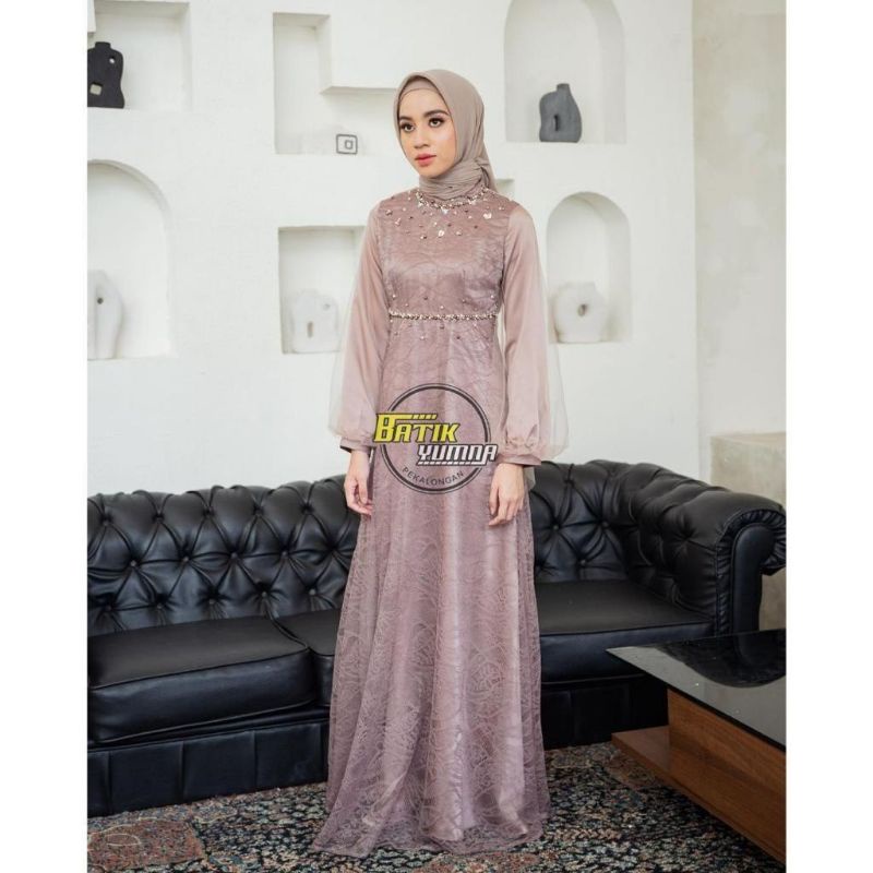 NEW NADINE DRESS TILLE DRESS RAYA DRESS PESTA GAMIS MUSLIMAH KEKINIAN