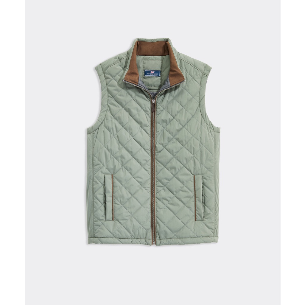 Vineyard Vines Dorset Quilted Vest Lite Gold Rompi Vine Yard Vines windproof anti angin anti air hik
