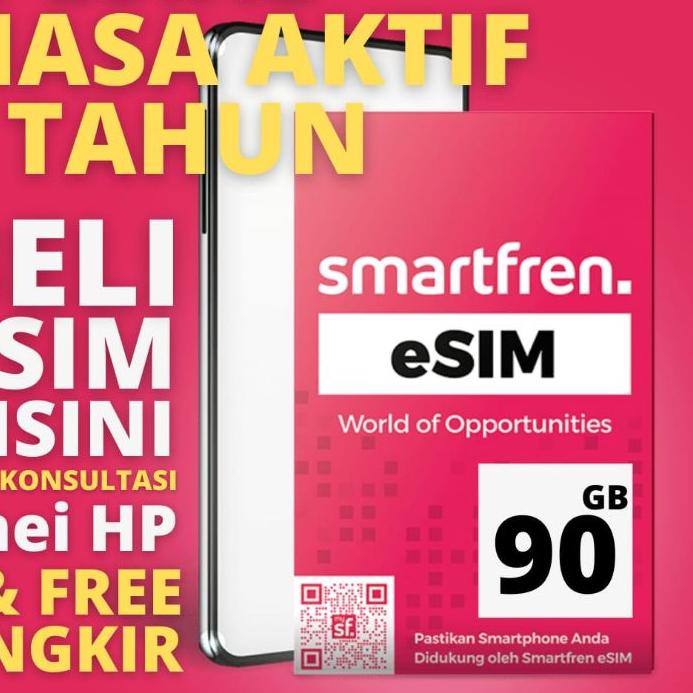 COD✅⭐-ESIM SMARTFREN TERMURAH paket 1 TAHUN (pakai barcode)