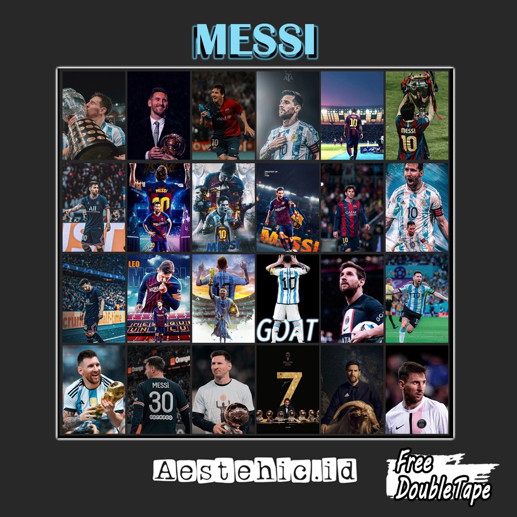 (ISI 32PCS) Poster Messi series dekorasi dinding kamar aesthetic aestetik estetik ukuran A5