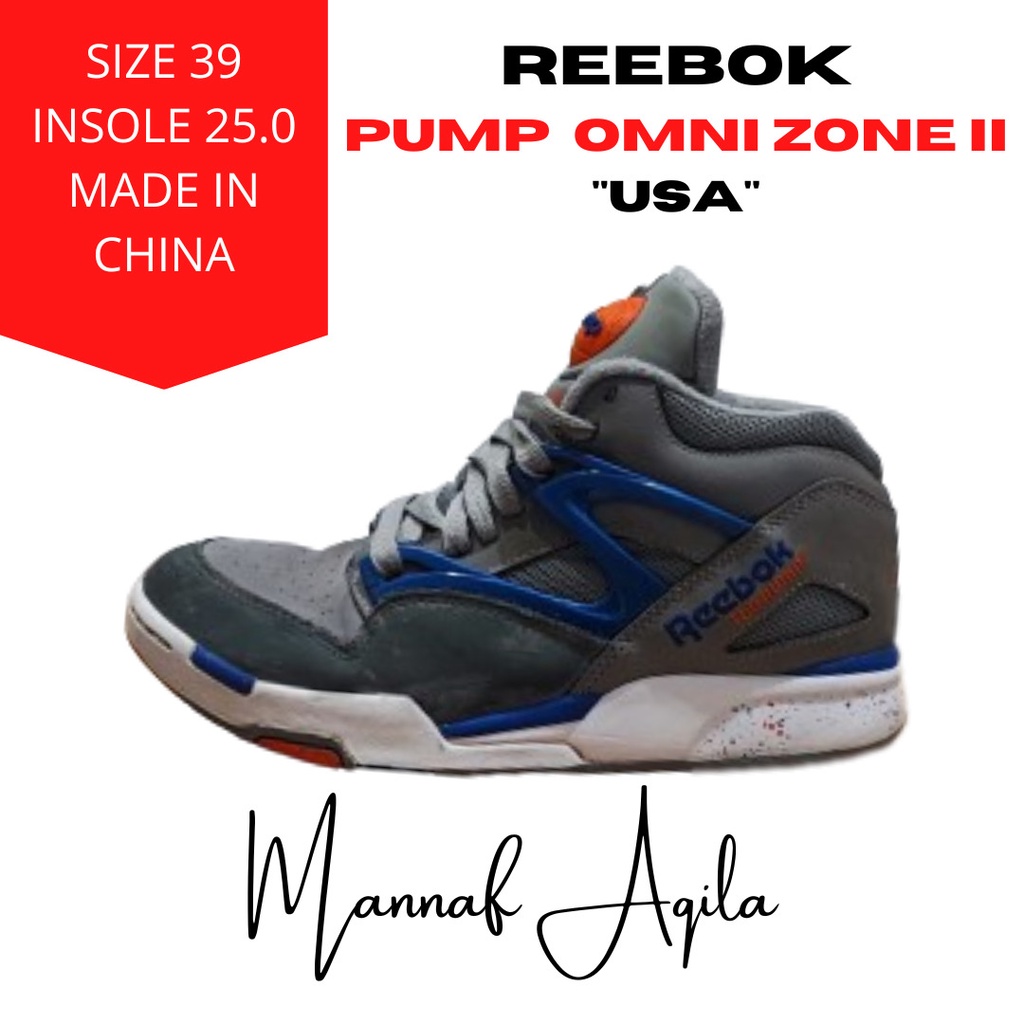 Sepatu Olahraga Basketball Reebok Pump Omni Zone II “USA”