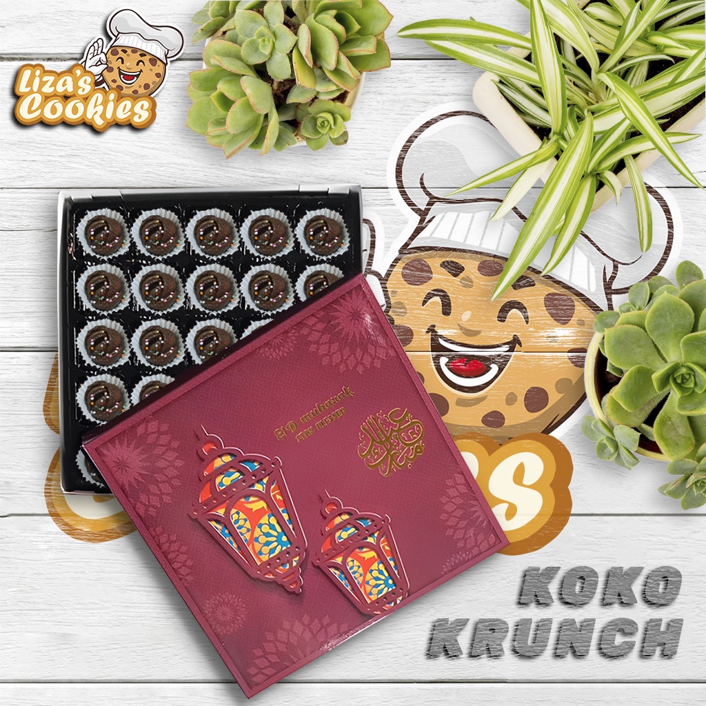 

HAMPERS BOX KOKO KRUNCH ISI 25 KUE | HAMPERS KUE LEBARAN