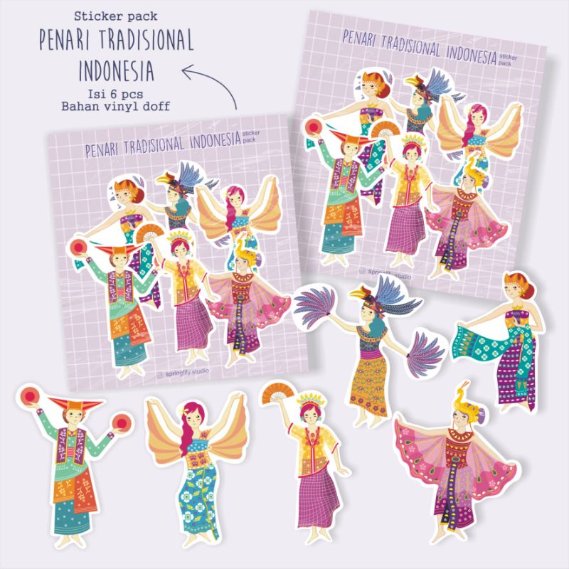 

Sticker Pack Penari Tradisional Indonesia Vinyl Doff