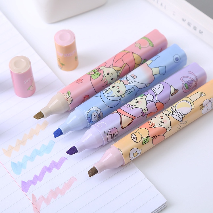 OVERFLOWS.ID STABILO HIGHLIGHTER PEN KARAKTER ISI 4 PCS WARNA WARNI MURAH