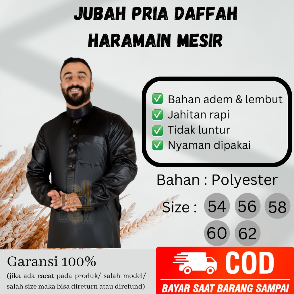 JUBAH GAMIS PRIA AL HARAMAIN MESIR POLOS ORIGINAL IMPORT