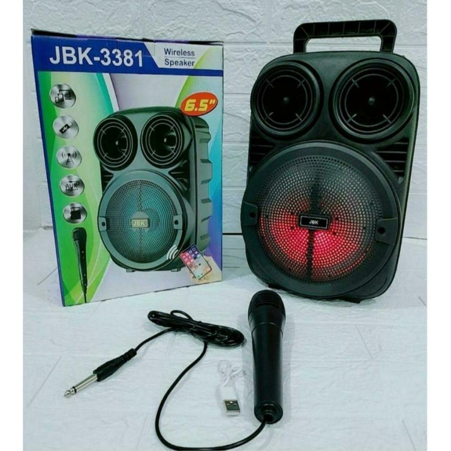 Speaker Bluetooth Type MKC KIMISO 338 / SX-Y2006 / MKC JBK 3381 Spiker Karaoke Free Mic