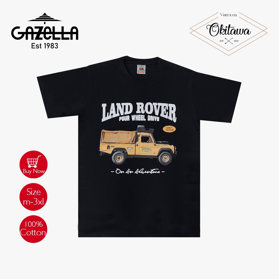 Kaos Land Rover 03- Kaos Gazella Fashion / Kaos Okitawa Bandung / Kaos Pria Otomotif / Kaos Otomotif