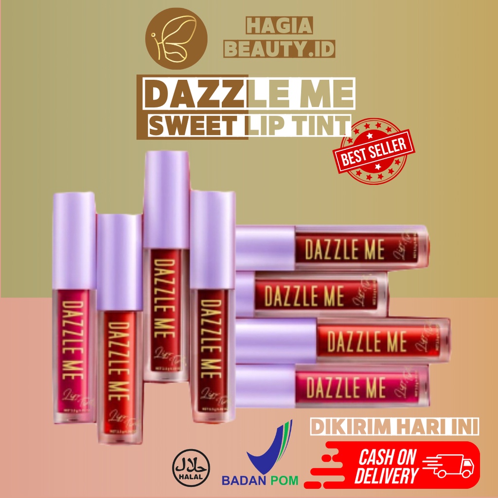 BISA COD - DAZZLE ME Ink-Licious Lip Tint BPOM | Mattedorable Long Lasting Liptint Hyper Moisturizing Lip Stain