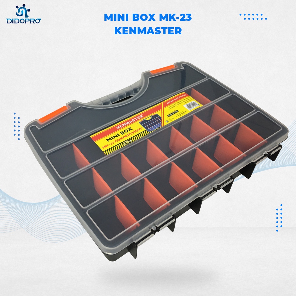 Plastik Mini Box 23 Compratment - Kenmaster Mini Tool Box 23 slot - Tempat Penyimpanan