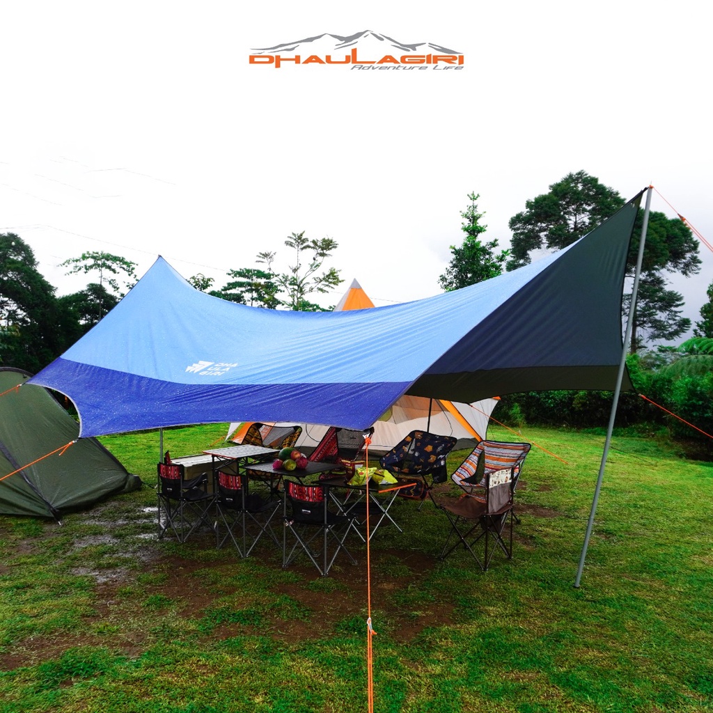 Flysheet Octagon Bivac Set Segi 8 Dhaulagiri Bivak Atap Tenda Camping Outdoor Free Tali Frame Pasak