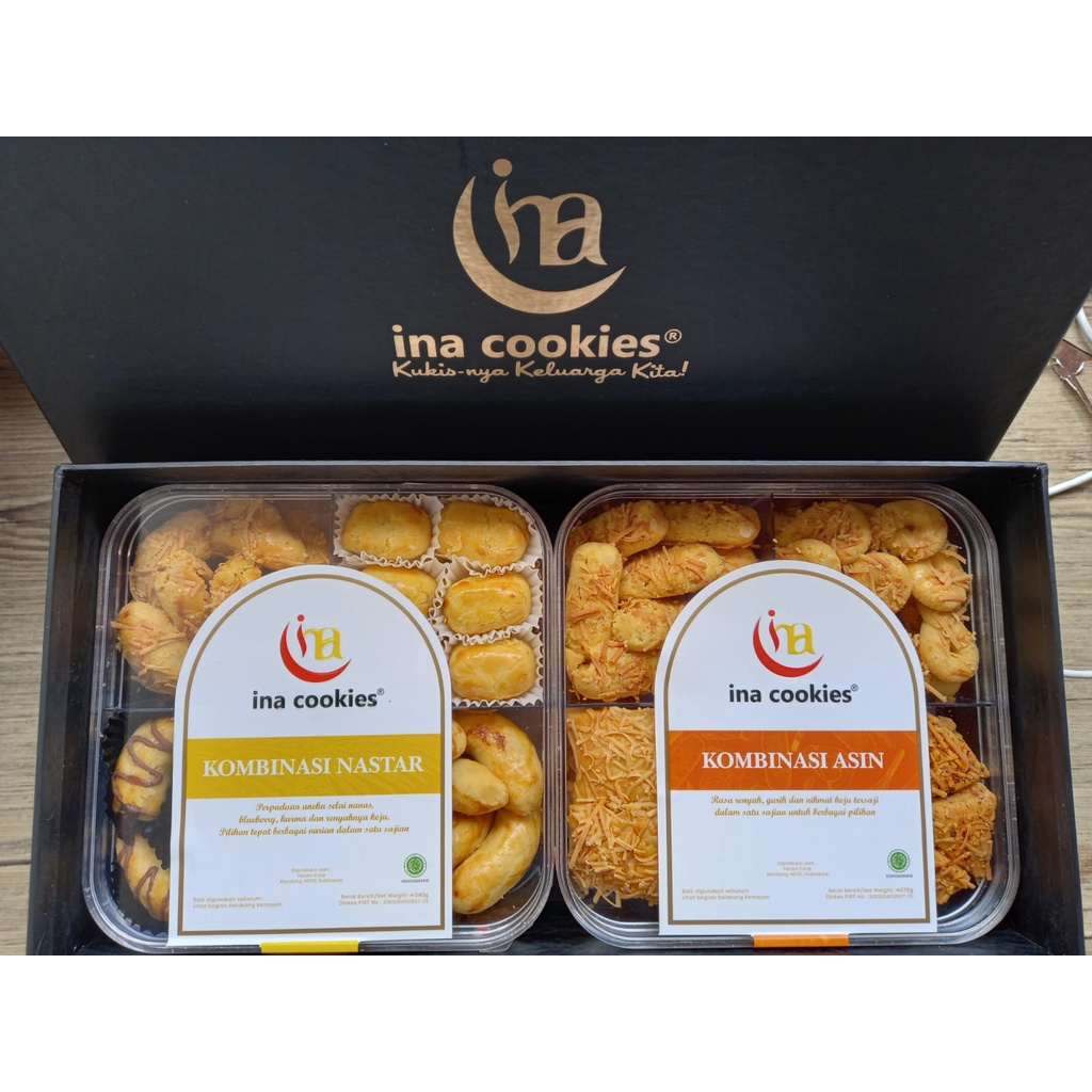 

Parsel Ramadhan Hampers Lebaran Premium Hardbox isi 2 3 4 Kue Kering Ina Cookies