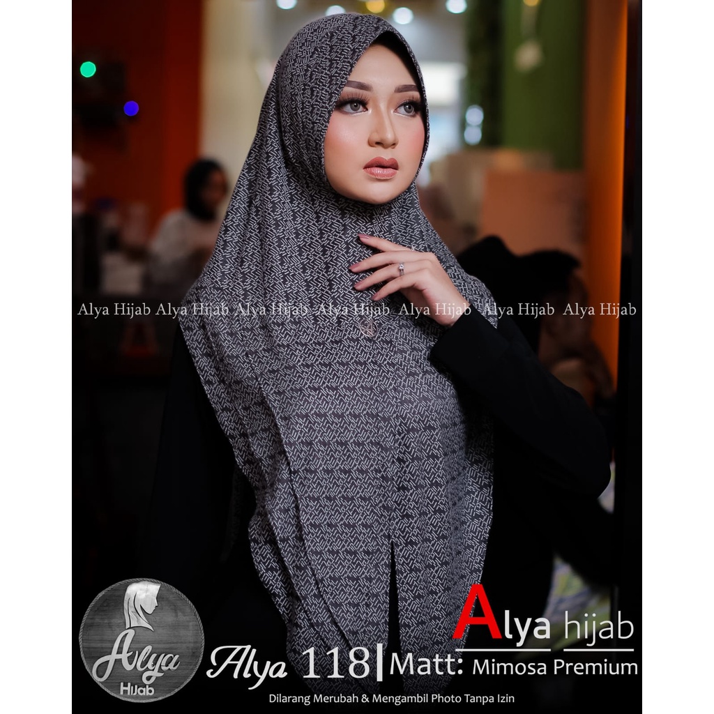 ALYA HIJAB 118 Hijan Khimar Instan Jersey Mimosa