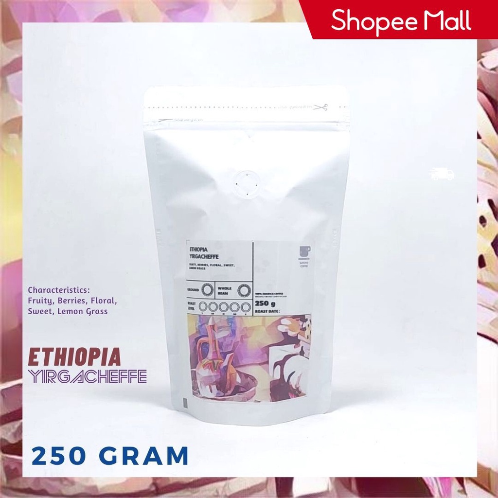 

SUTOYO COFFEE - Kopi Arabika Ethiopia Yirgacheffe 250 gram | Roast Beans | Specialty Coffee