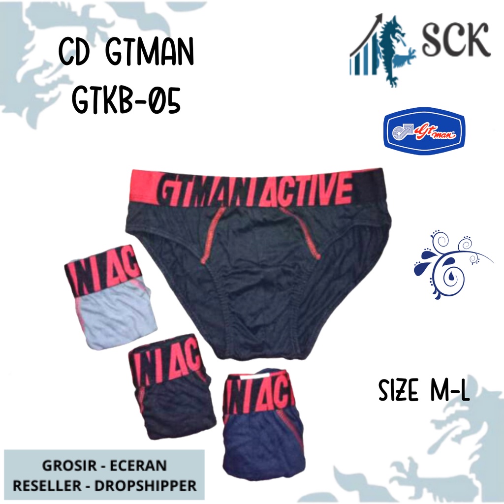 [ISI 2] Celana Dalam Pria GT MAN GTKB-05 Premium / CD Laki GTMAN Active ukuran M-XL