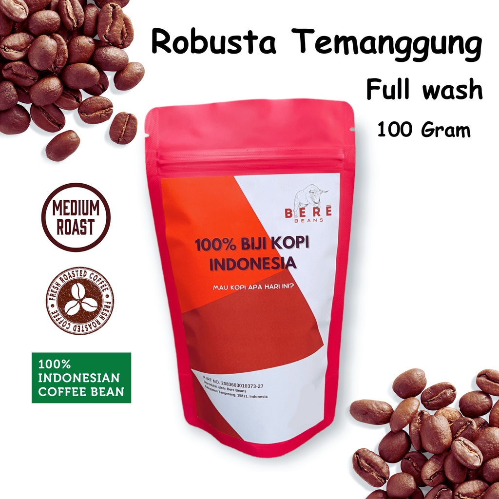 

Kopi Robusta Temanggung Jawa Tengah Indonesia 100 GRAM Biji Bubuk Coffee Beans Coffe Cofe Bean