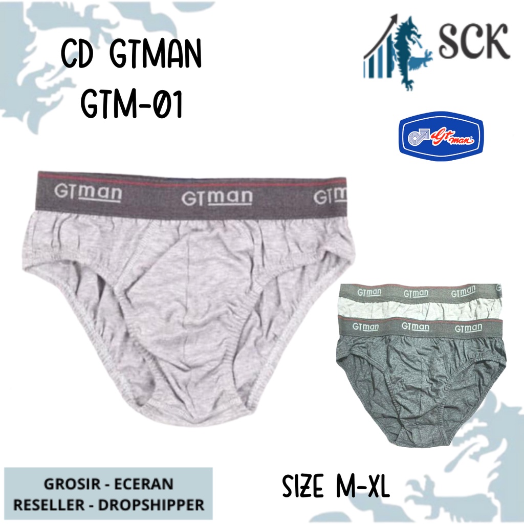 [ISI 2] Celana Dalam Pria GT MAN GTM-01 Premium / CD Laki GTMAN Active ukuran M-XL