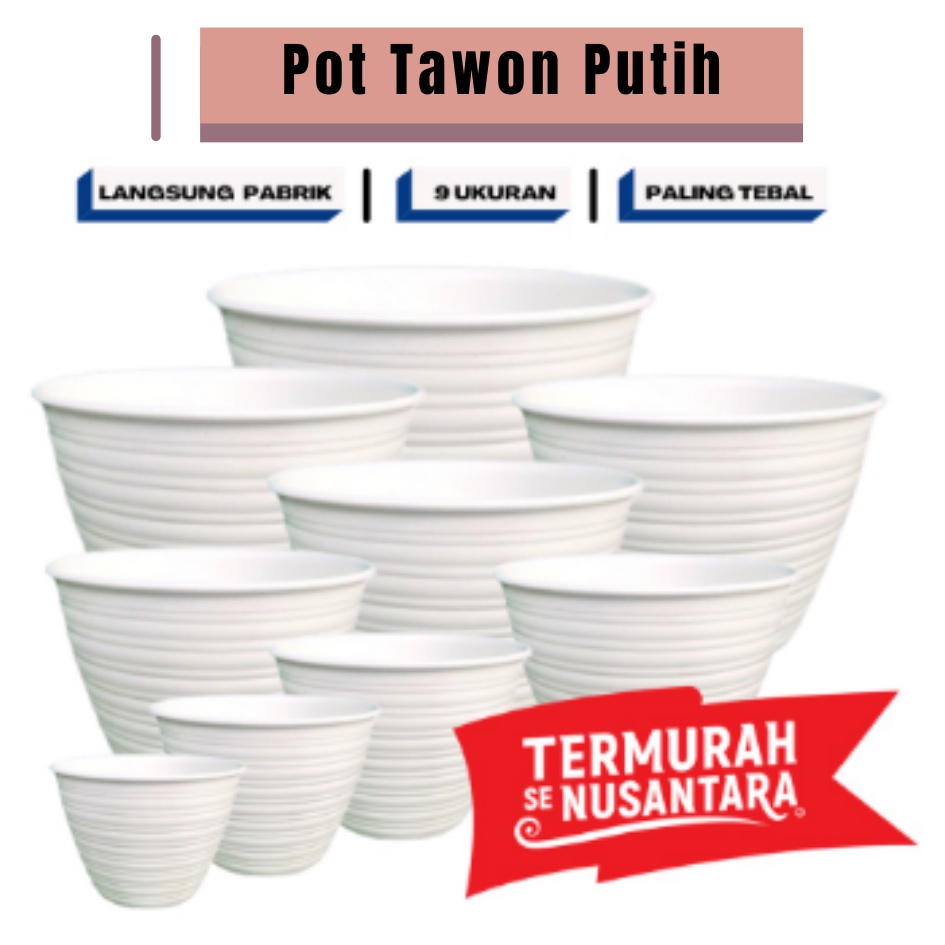 Pot Tawon Putih Ukuran 10 12 15 18 21 24 25 27 30 MDN Super Tawon