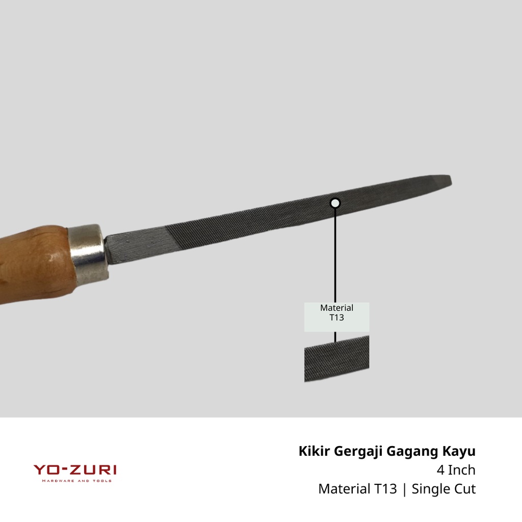 Kikir Gergaji Segitiga Slim Taper 4 Inch YOZURI