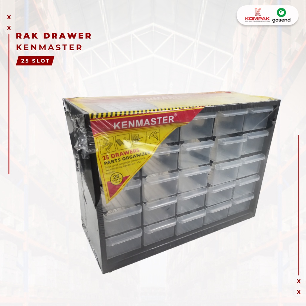Rak baut drawer box laci susun kenmaster 25pcs part organizer