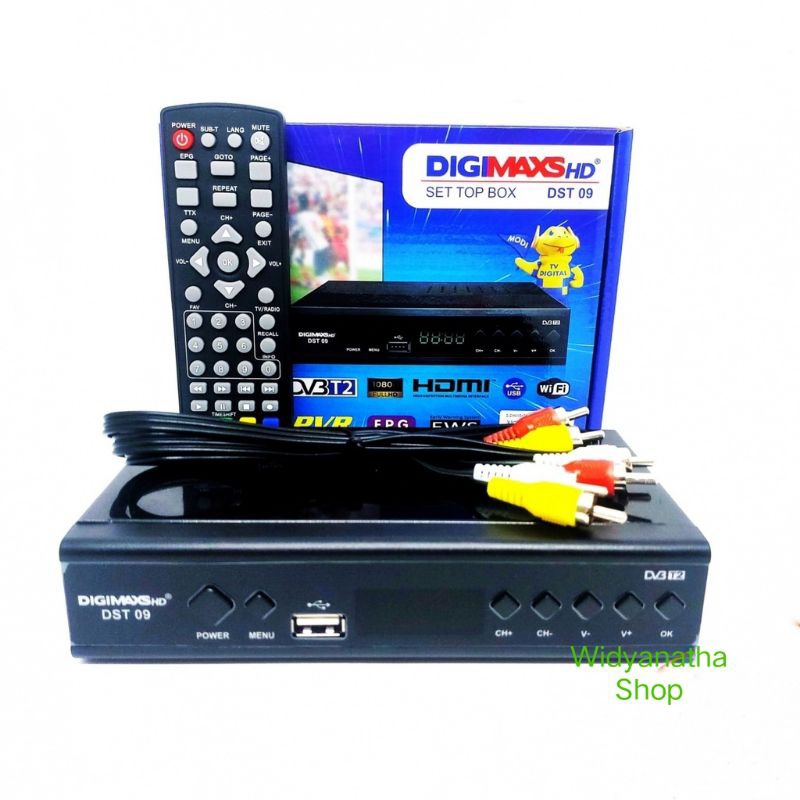 SET TOP BOX STB TV digital STB Digimaxs DST 09 DVB T2 siaran TV digital