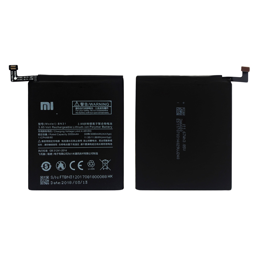 Baterai xiaomi BN31 / Note 5A -Ml5X-MlA1 Original