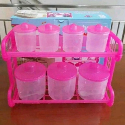 Rak Bumbu Set/ Rak Bumbu Plastik/ Rak Bumbu Rainbow