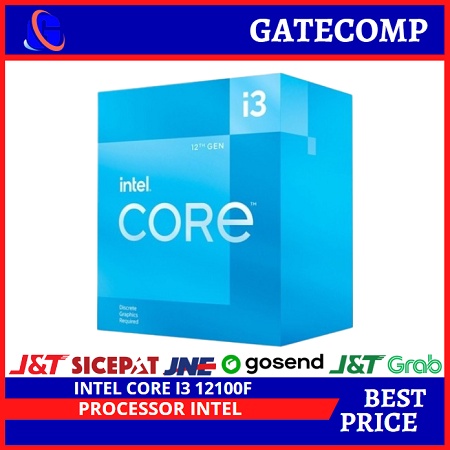 Intel Core i3 12100F 4 Core 8 Threads Alder Lake - LGA1700 Garansi Resmi 3 Tahun