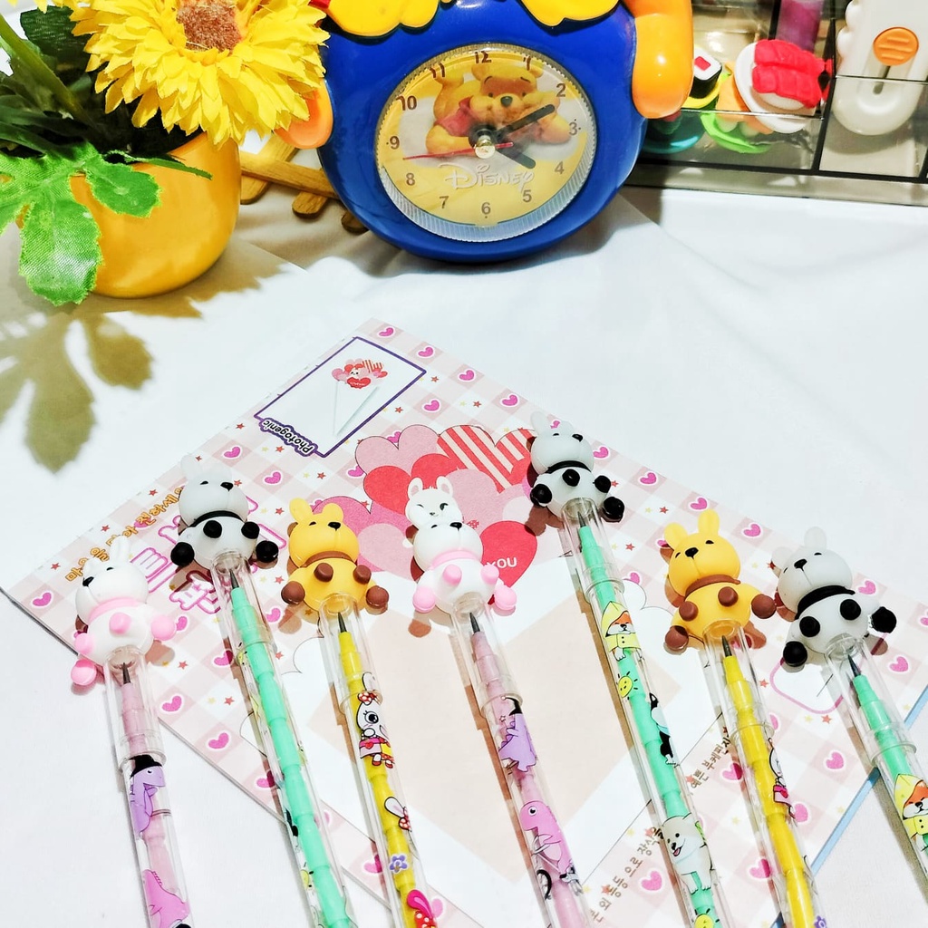 Pensil Susun Tupai Lucu /Pensil Cute Model Unik Favorit Harga Termurah / Pensil Bensia Squirrel Imut Alat Tulis Sekolah Terbaik Kualitas Import Bisa COD