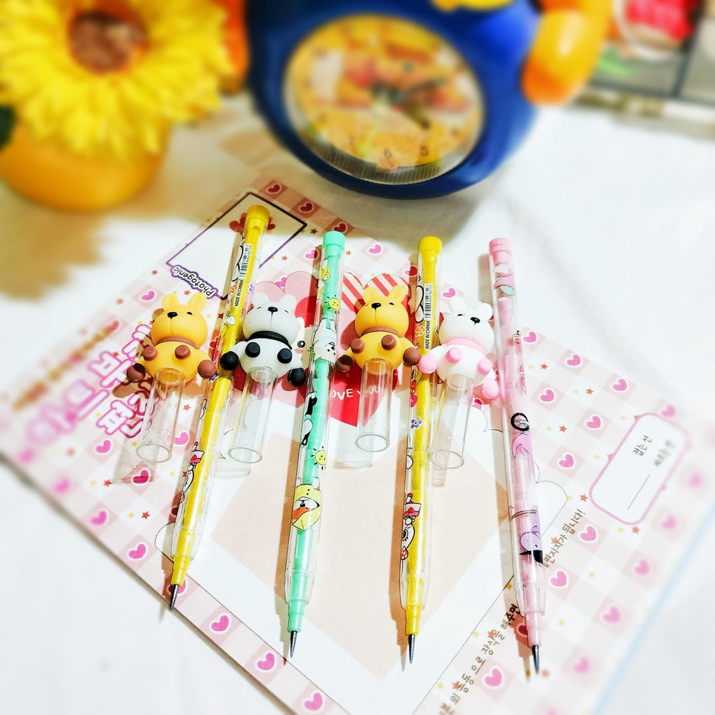 Pensil Susun Tupai Lucu /Pensil Cute Model Unik Favorit Harga Termurah / Pensil Bensia Squirrel Imut Alat Tulis Sekolah Terbaik Kualitas Import Bisa COD