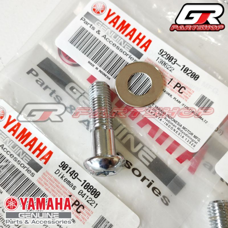 baut bintang + ring set kaliper depan f1zr rx king scorpio nouvo jupiter z vega r old ori ygp original yamaha fizr fiz f1z r rxking baut ring caliper kepala pala babi palababi