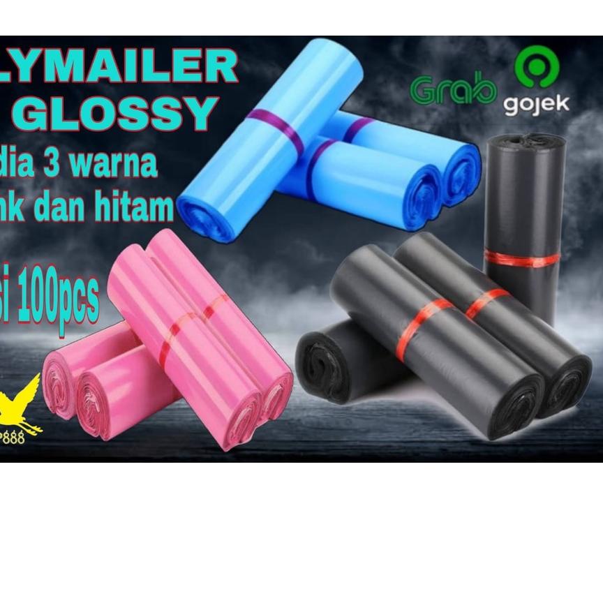 

Discount⭐-POLYMAILER 30X40 100PCS HITAM BIRU PINK PE GLOSSY/PLASTIK PACKINGAN ONILINE SHOP