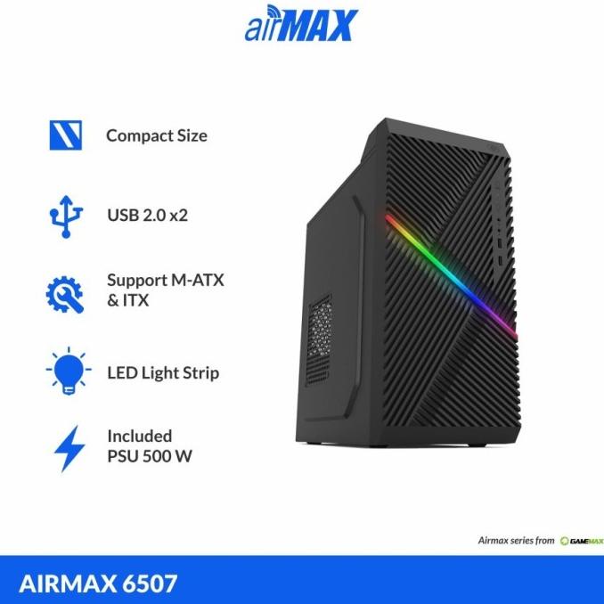 CASING GAMEMAX AIRMAX 6507 WITH PSU 500WATT