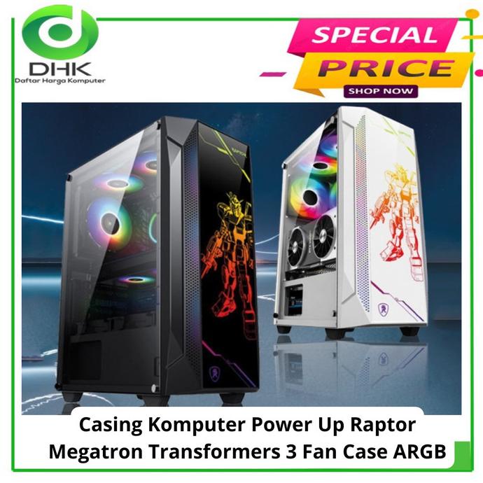 Casing Komputer Power Up Raptor Megatron Transformers 3 Fan Case