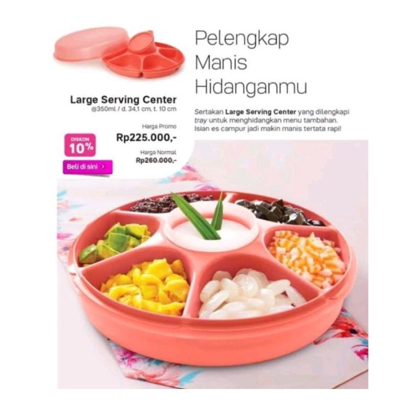 large serving center Tupperware