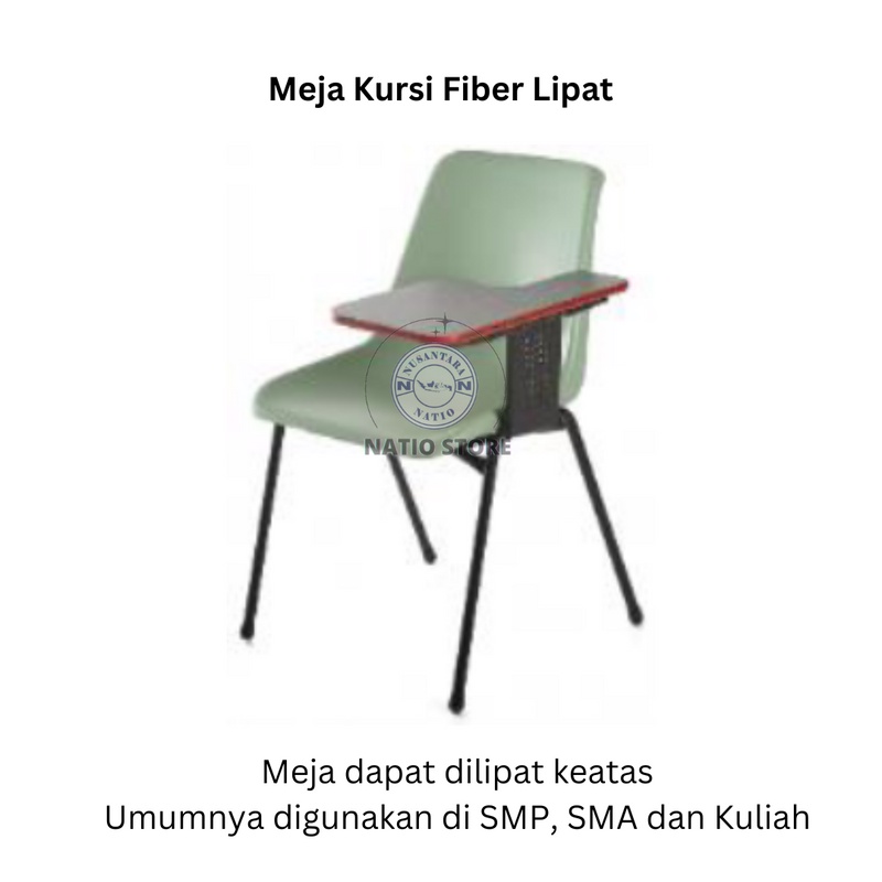 

30 Set Meja Kursi Lipat Fiber Siswa Sekolah SMP & SMA, Kuliah