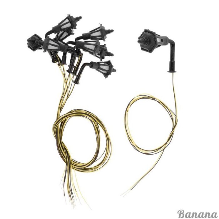 PROMO 10PCSSET MINIATUR MODEL ARSITEKTURAL KERETA API DENGAN LAMPU LED UNTUK TERMURAH