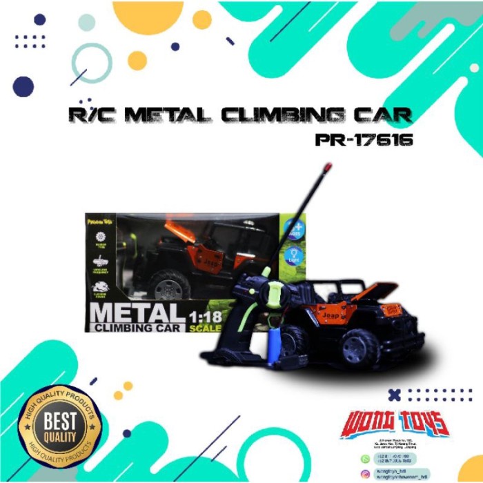 MUST HAVE R/C METAL CLIMBING CAR 1:18 SCALE PR-17616 / MOBIL REMOTE CONTROL TERMURAH
