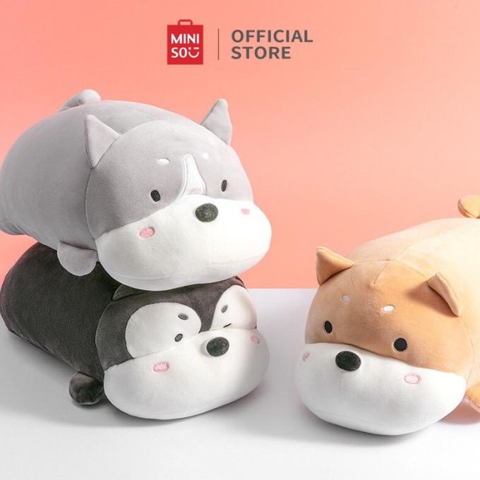 MINISO Lucu Shiba Inu BonekaShiba Inu Bantal Tidur Boneka Mainan Mewah