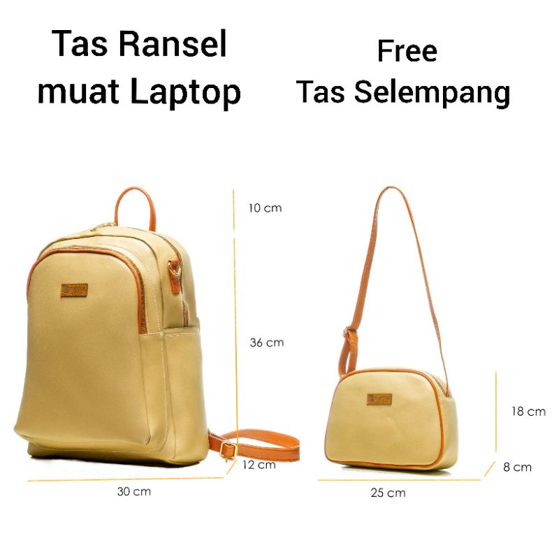 Arkana Bag by Manjua. Tas Kerja Wanita muat LAPTOP. Tas LAPTOP.  Tas RANSEL Gratis Tas SELEMPANG.