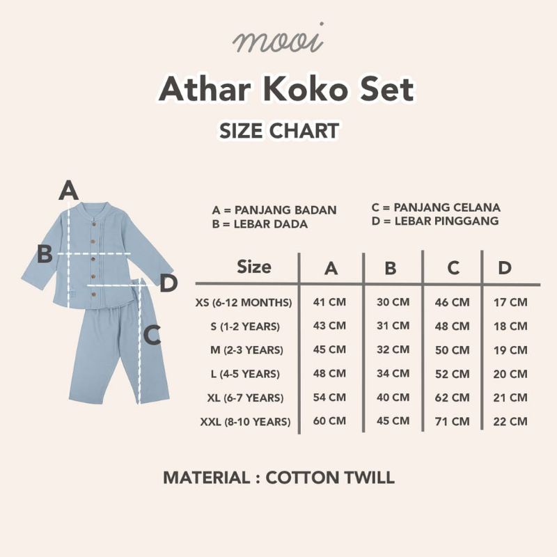 Mooi Setelan Koko Anak Athar Koko Set