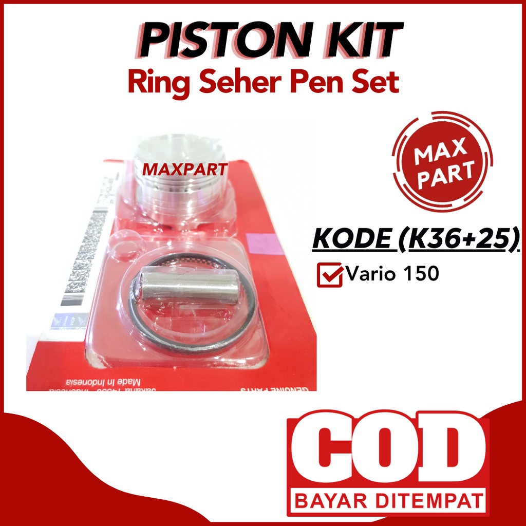 PISTON SEHER KIT SET K36 HONDA VARIO 150 STD