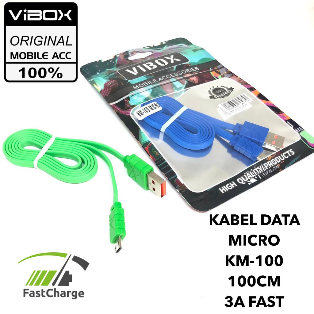 kabel data vibox micro usb 2a fast carging KM-100 BY.SULTAN