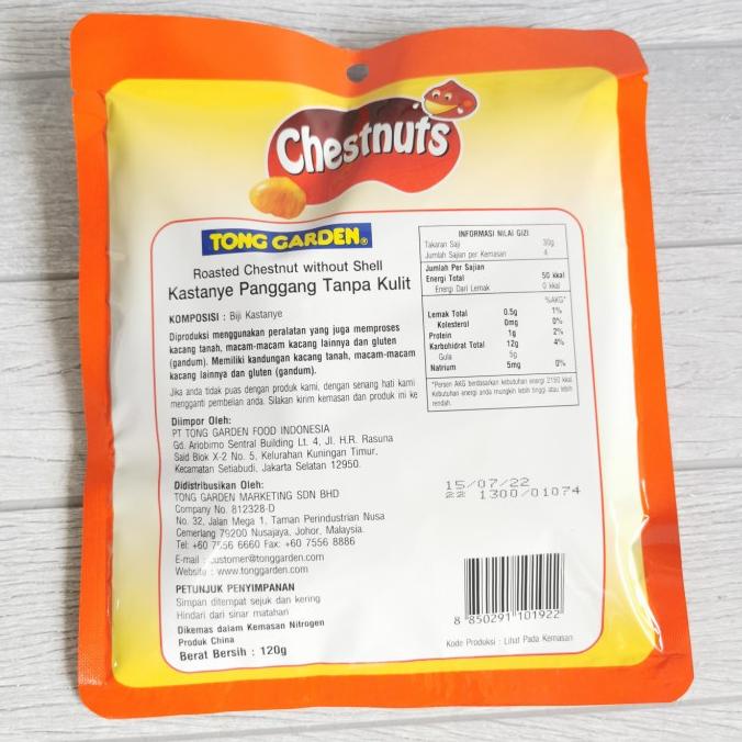 

TERBARU TONG GARDEN ROASTED CHESTNUT KASTANYE 120G VEGETARIAN VEGAN