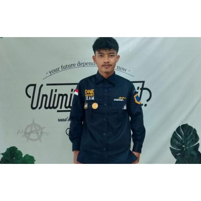 Terlaris Baju Kemeja Seragam Pdl Pria Wanita Bank One Mandiri Team Bordir Pjg